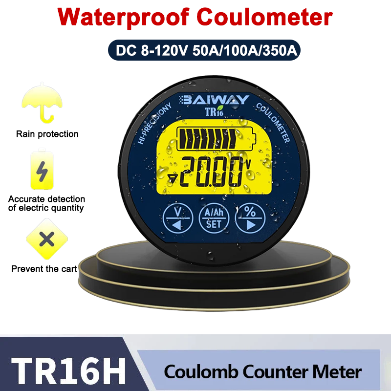 Battery Monitor Coulometer - Coulômetro Digital TR16H à Prova d'Água