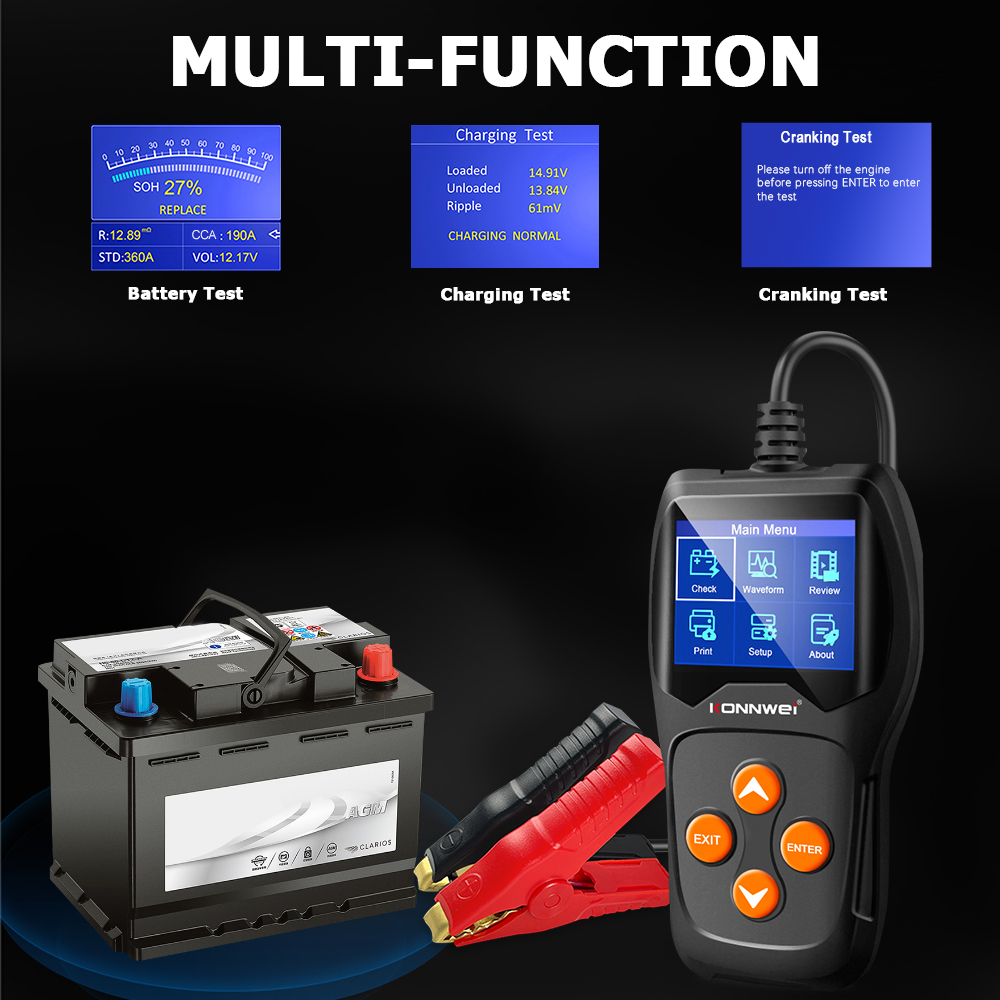 KONNWEI KW600 Testador Profiss - Battery Monitor Coulometer avaliação e preço