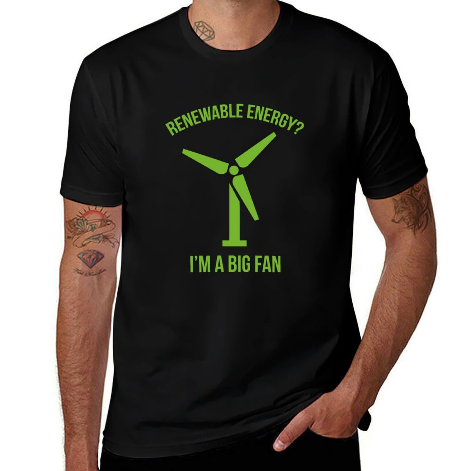 Camiseta de energia renovável  - Renewable Energy Graphics avaliação e preço